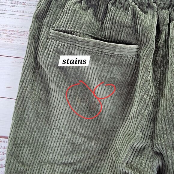 ASOS Design Men's Size S Corduroy Jogger Pants W/ Drawstring Green - Picture 8 of 12